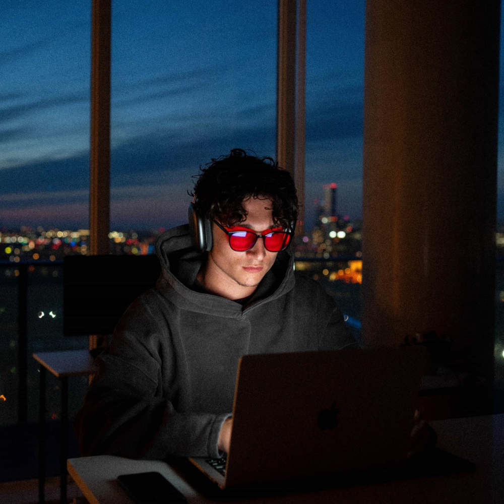 FLOW® | Gafas Rojas Anti Luz Azul unisex