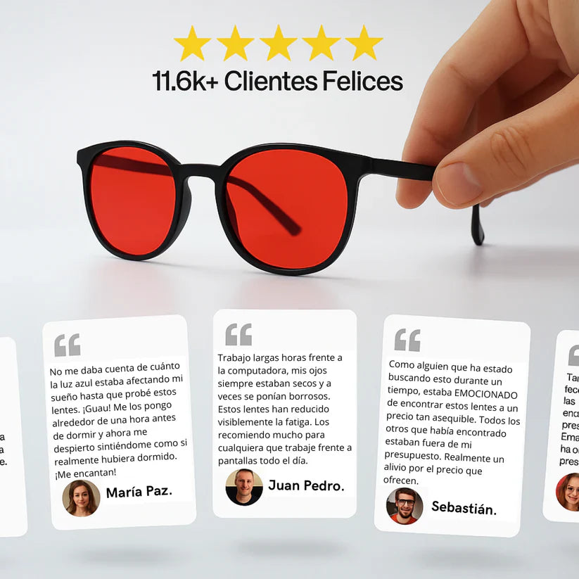 FLOW® | Gafas Rojas Anti Luz Azul unisex