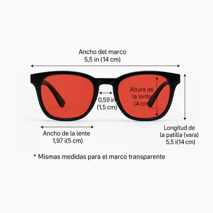 FLOW® | Gafas Rojas Anti Luz Azul unisex